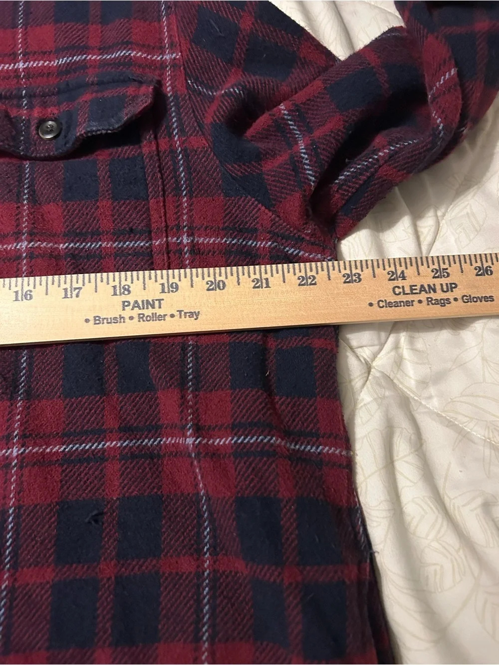 Orvis Brushed Cotton Flannel Shirt Shacket Red Navy Plaid Buffalo Size M Pockets